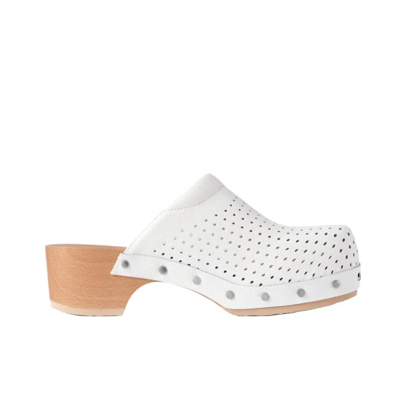 Scholl x Balenciaga Closed Toe Slippers 4cm Women's White-1