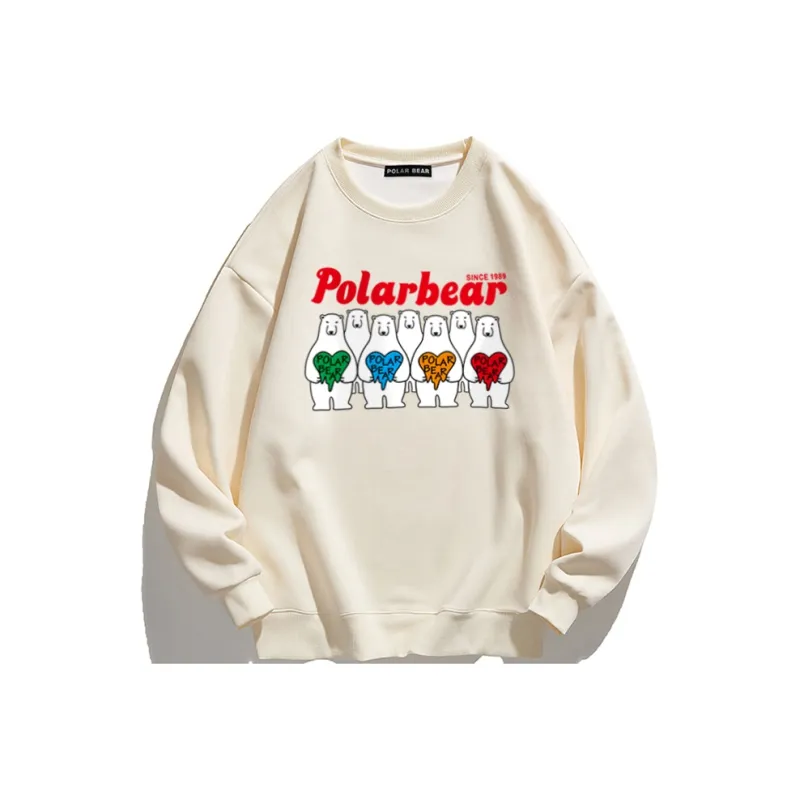POLAR BEAR Sweatshirt Unisex Burgundy-13