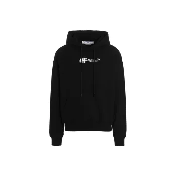 OFF WHITE Embroidered Spray Helvetica Skate Hoodie