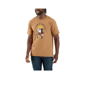 Carhartt T Shirts Men Nut Heather/Mountain Walnut Heather