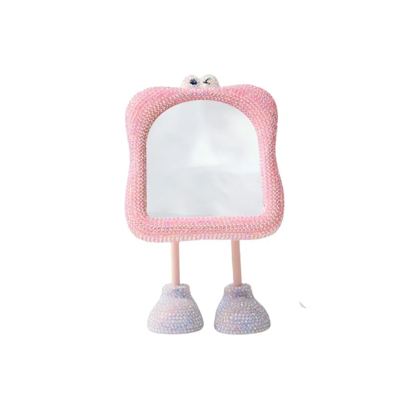 A Few More Cute Cute Cartoon Large Feet Desktop Portable Cartoon Eyes Make Up Mirrors Touch Up-23