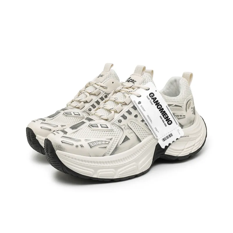 Hong Kong Meng Anti Slip And Wear Resistant Height Increasing Low Top Chunky Sneakers Men's-8