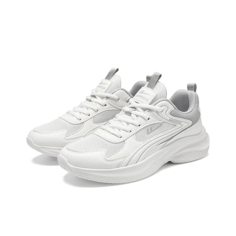 WARRIOR Running Shoes Men Low Top Black/White/White/Gray/White/Moon/Orange-10