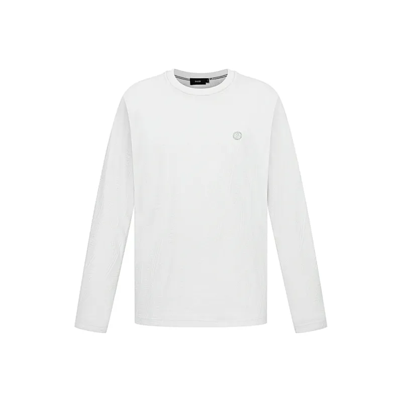 RARE Crew Neck Long Sleeved T Shirt Men's White-0