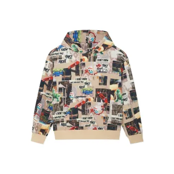 LiNing x Disney Sweatshirt Unisex Milk Umber All Over Print