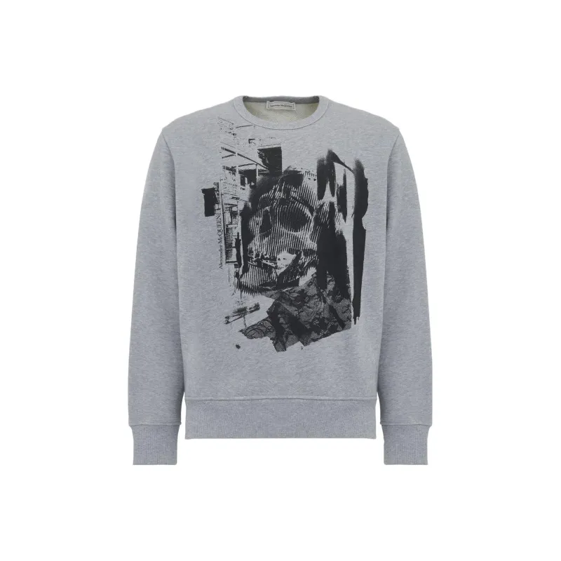 Alexander McQueen Sweatshirts Men Gray-0