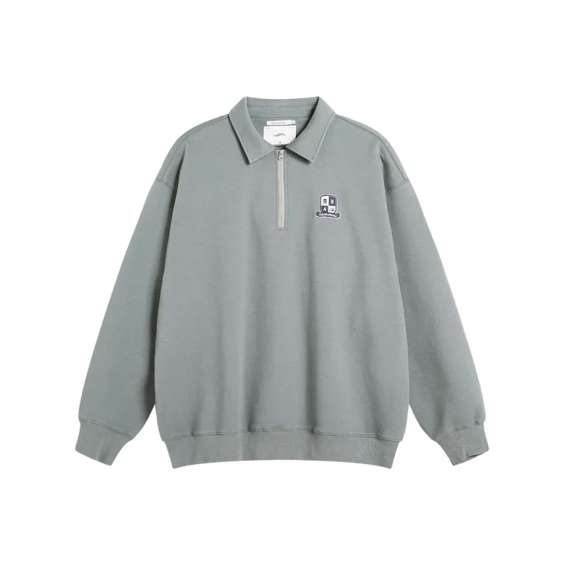 TIKIMOMOKA Polo Collar Loose Fit Sweatshirt Unisex-6