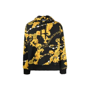 VERSACE JEANS COUTURE Baroque print Cotton Hoodie