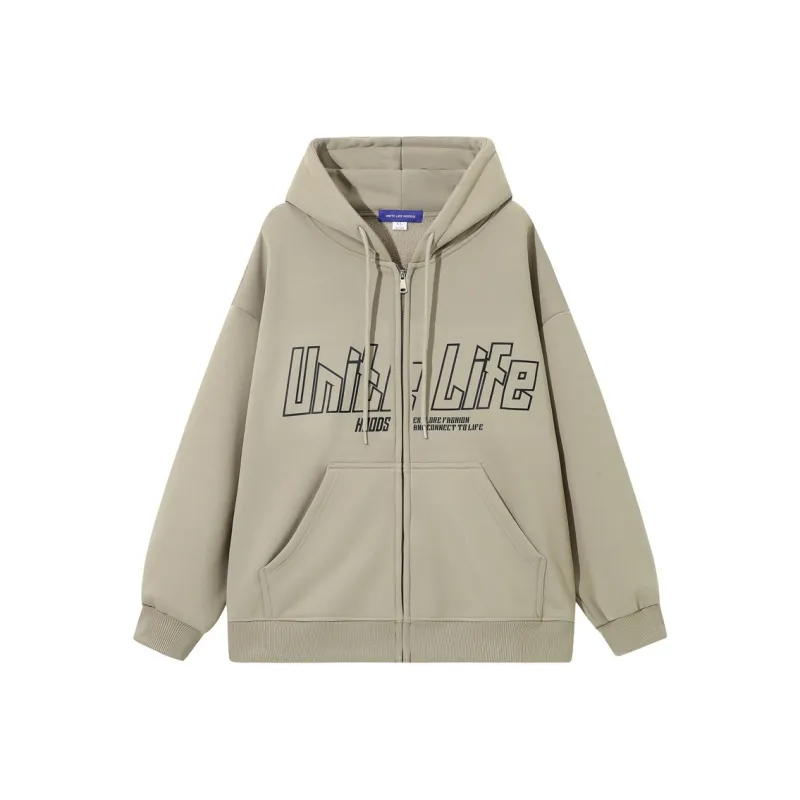Unite Life HOODS Sweatshirt Unisex Light Coffee-0