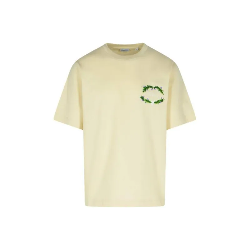 Burberry Logo Embroidered Crewneck T Shirt-0