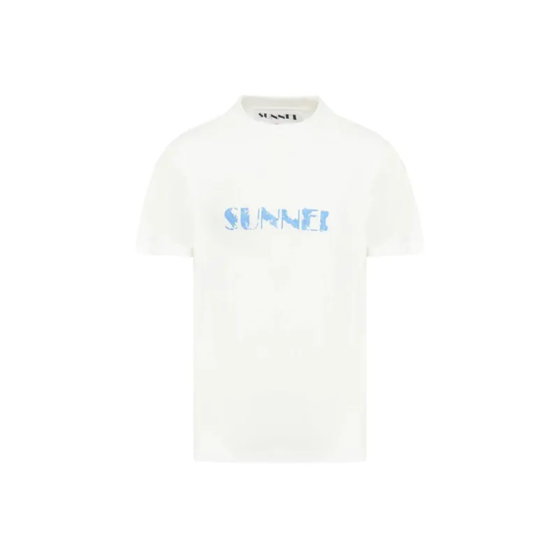 Sunnei Logo Printed Crewneck T Shirt-0