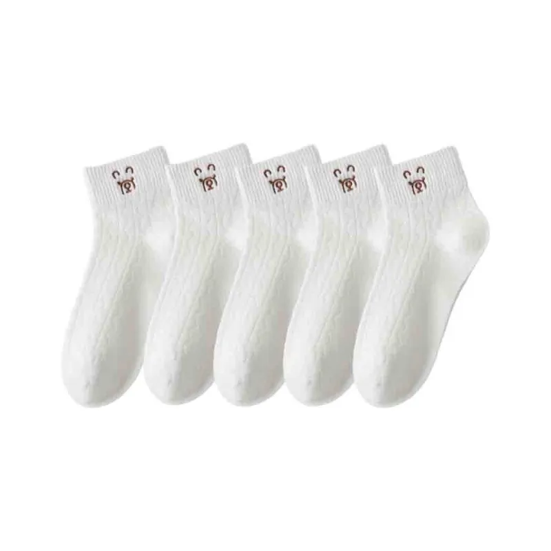 MIIOW Mid Calf Socks Women's 5 Pack-31