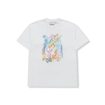 FILA FUSION T Shirts Unisex Bright White