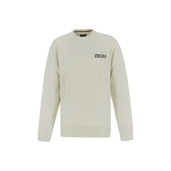 Ermenegildo Zegna Logo Printed Crewneck Jumper