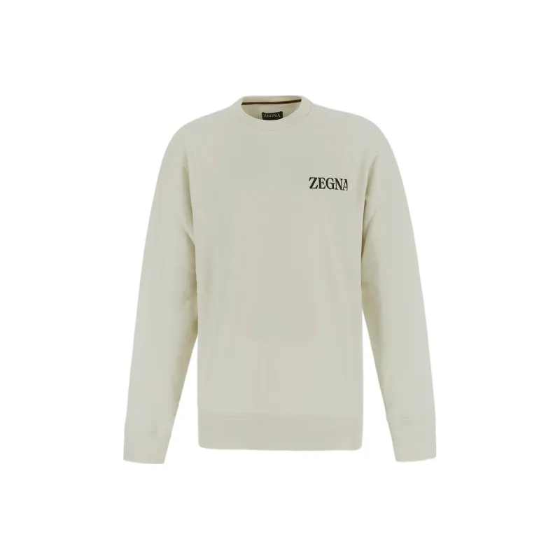 Ermenegildo Zegna Logo Printed Crewneck Jumper-0