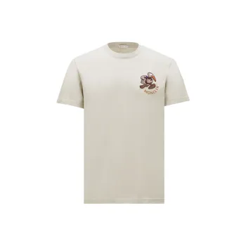 Moncler T Shirts Men Beige