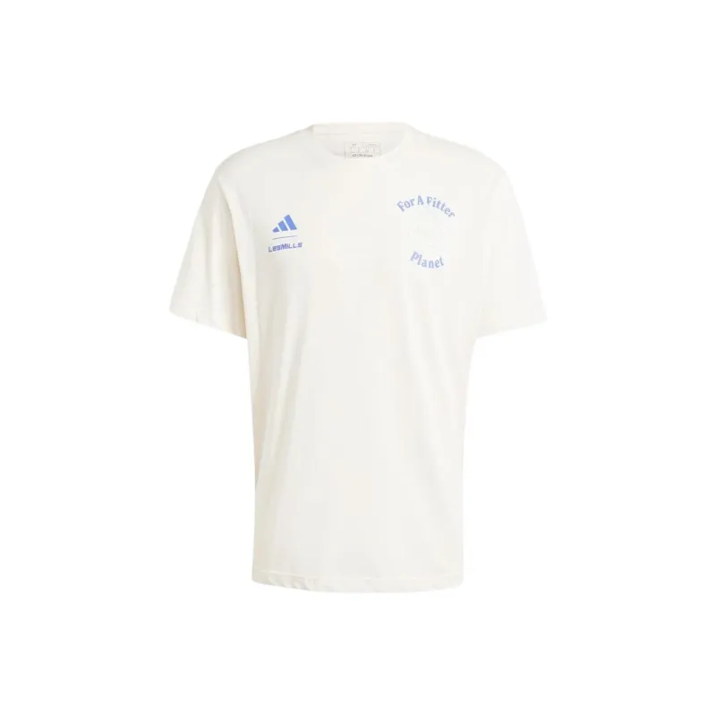 Adidas LES MILLS For A Fitter Planet T Shirt Men's Chalk White-0