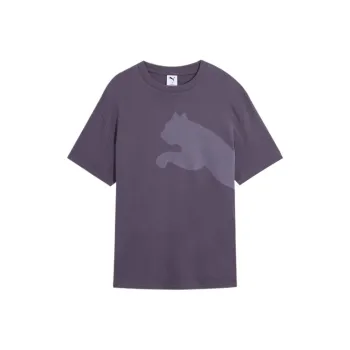 PUMA T Shirt Unisex Charcoal Gray Purple