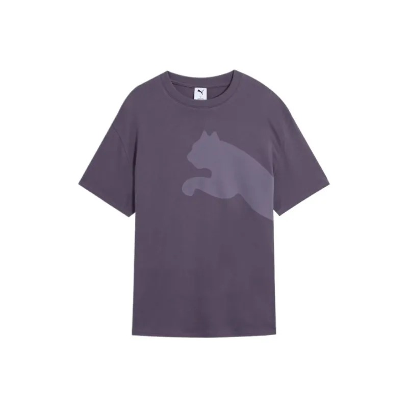 PUMA T Shirt Unisex Charcoal Gray Purple-0