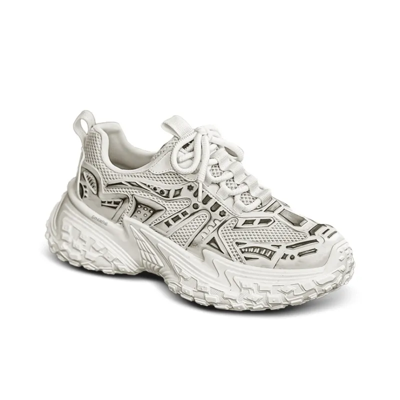 Hong Kong Meng Anti Slip And Wear Resistant Height Increasing Low Top Chunky Sneakers Men's-14