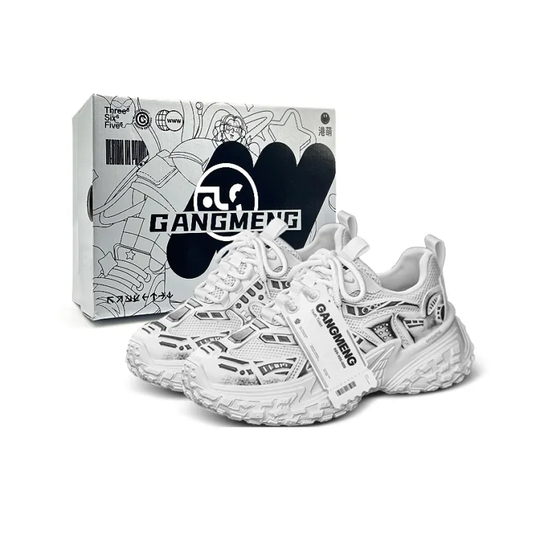 Hong Kong Meng Anti Slip And Wear Resistant Height Increasing Low Top Chunky Sneakers Men's-5