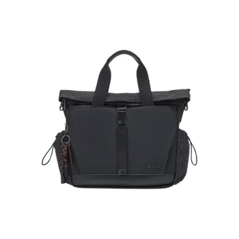 SAMSONITE Fabric With Leather Briefcase, Handbag Men's Black