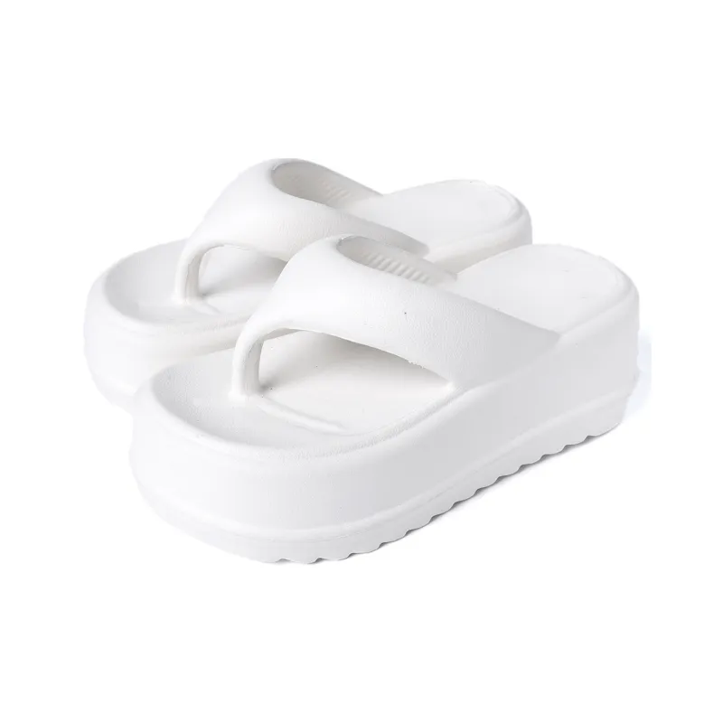 JINGEYU Platform Flip Flops Summer High Heel Slippers With A Soft And Springy Feel, Perfect For Home Use-2