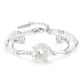 Kevni 925 Sterling Silver Bracelets Women's White