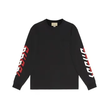 GUCCI Mirror Logo Print Crewneck