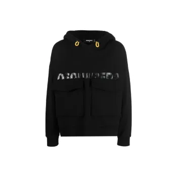 DSQUARED 2 Logo Printed Drawstring Hoodie