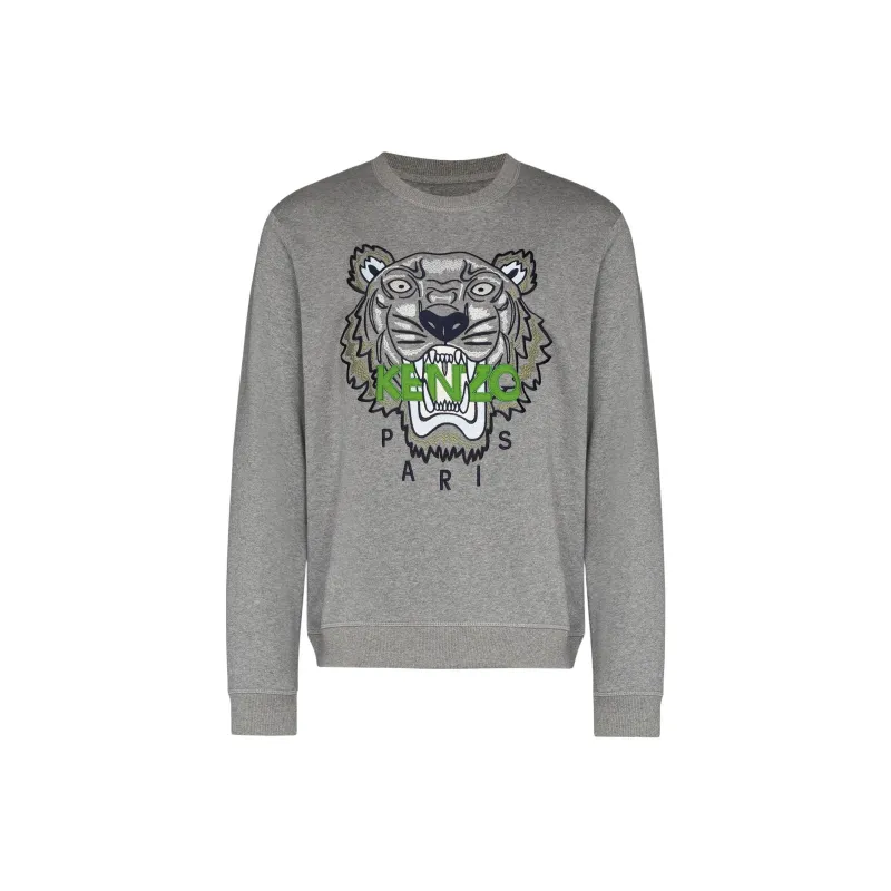 KENZO Tiger Embroidered Crewneck Sweatshirt-0