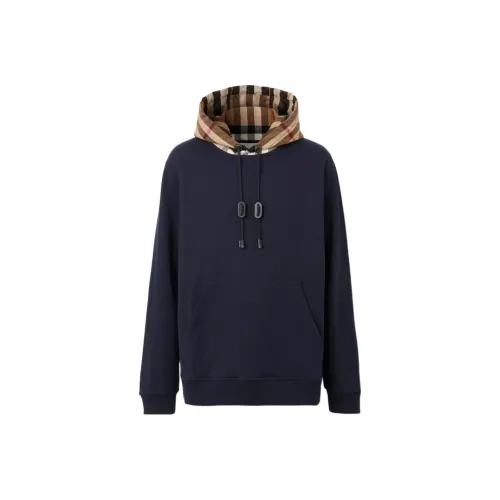 Burberry Check Hood Cotton Hoodie