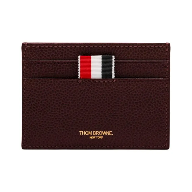 THOM BROWNE 4 Bar Striped Card Holder-0