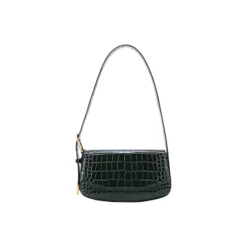 Balenciaga Cow Leather Handbag Shoulder Bag Women's Dark Green