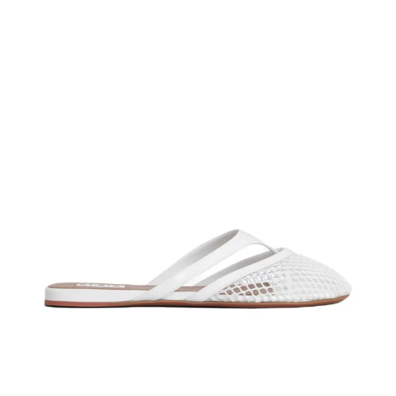 Alaia Wrap toe Slippers Women's White-1