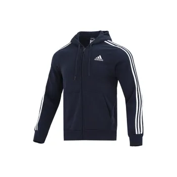 Adidas Free Shipping With AdiClub Essentials Fleece 3 Stripes Full Zip Hoodie
