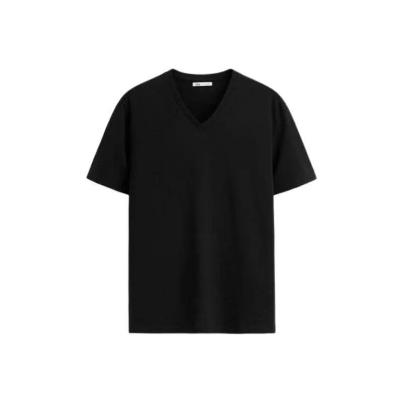 ZARA T Shirts Men Black-0