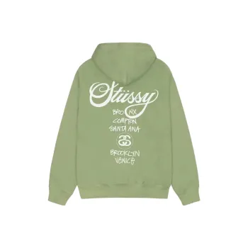 Stussy World Tour Zip Hoodie Navy