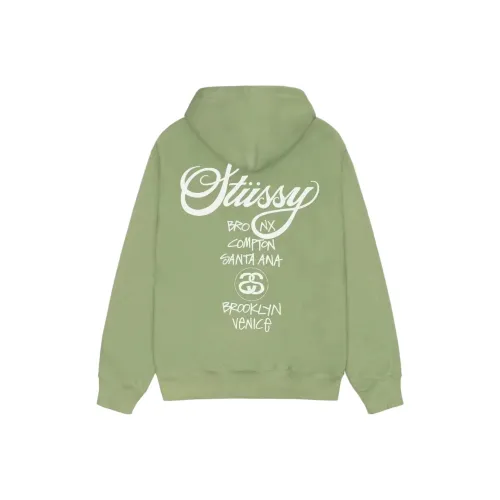 Stussy World Tour Zip Hoodie Navy