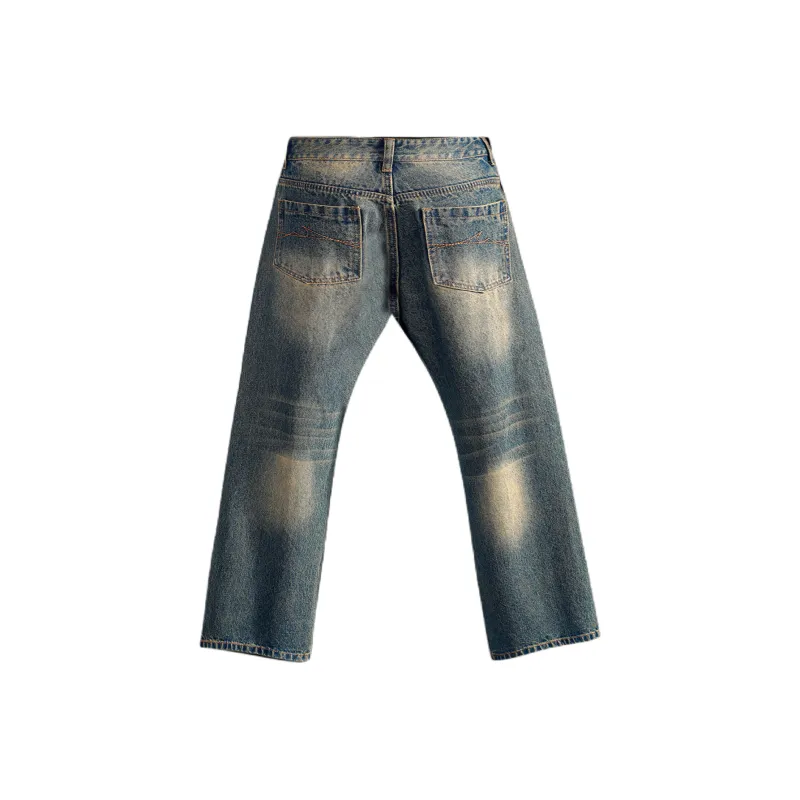 Menglaini Jeans Unisex Distressed Color-1