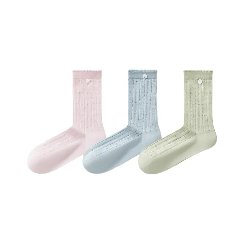 Temooues Mid Calf Socks Women's Combo Set-11