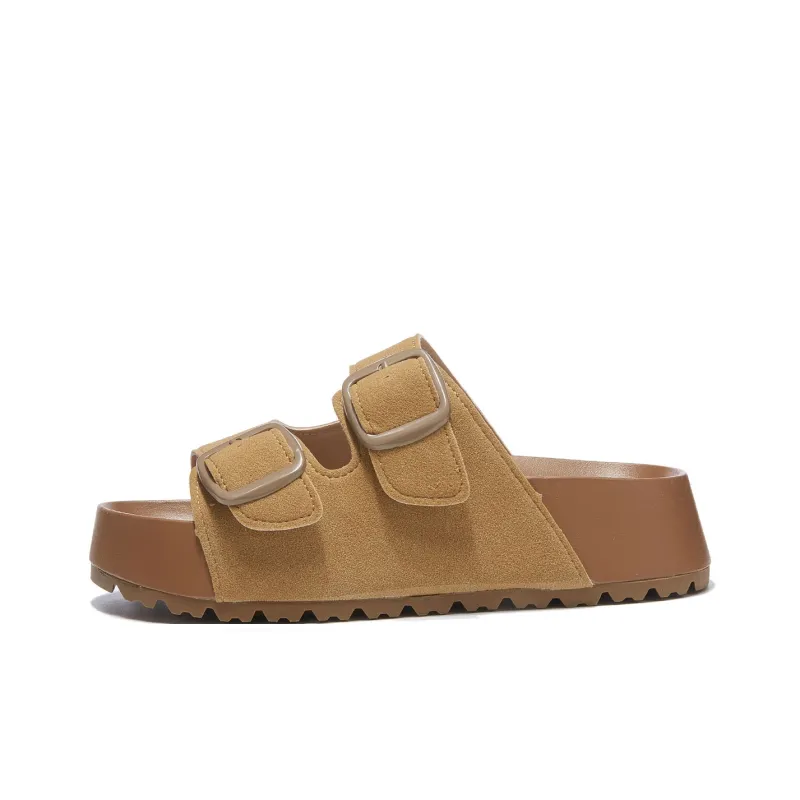 Komanic Rubber Sole Stitching Slip Resistant Abrasion Resistant Cushioning Slide Slippers Women's-6