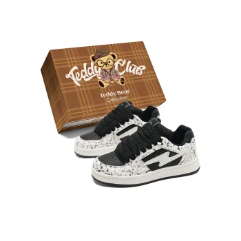 Teddy Bear Collection Coverage Anti Slip And Wear Resistant Low Top Skateboard Shoes Unisex