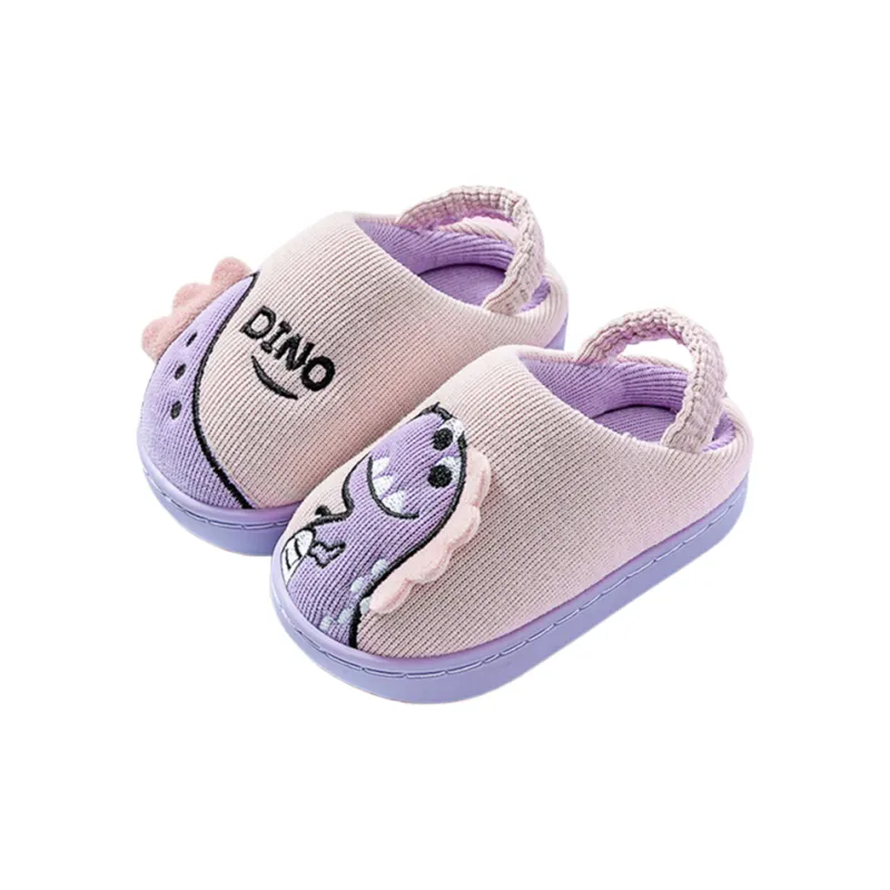 Gentle Welcome Kids, Boys, And Girls Home Floor Slip Resistant Fleece Lined Warm Spring Autumn Winter Slippers-5