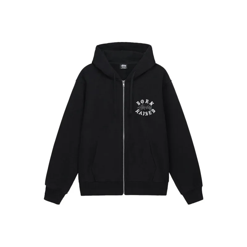 Stussy Born X Raised Logo Zip Hoodie-0