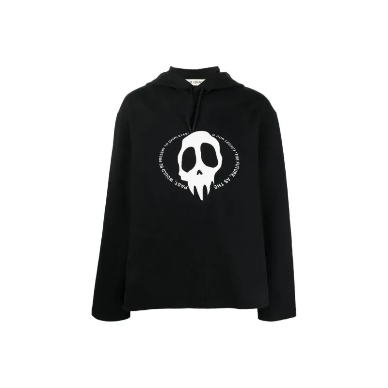OUR LEGACY Maverick Skull Print Hoodie-0