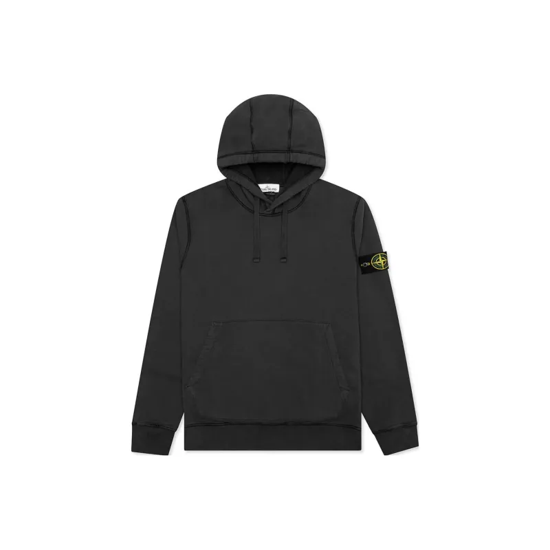 STONE ISLAND 64120 Brushed Cotton Fleece Hooded Sweatshirt-0