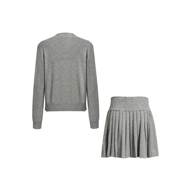BEAUTIFUL CONFESSION Skirt Set Women's Gray-1