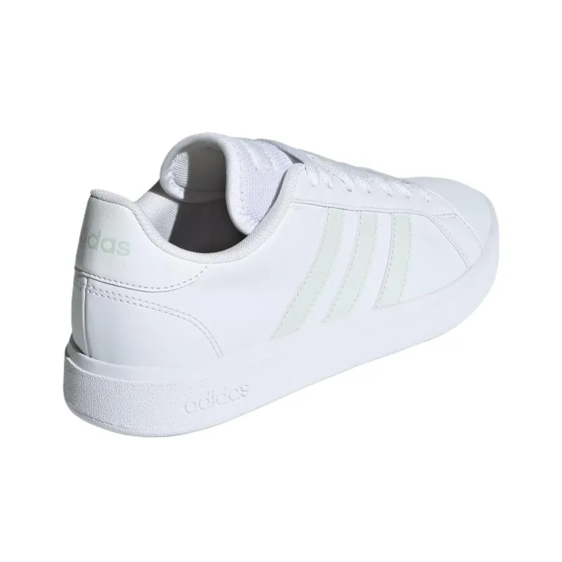 Adidas GRAND COURT Anti Slip Wear Resistant Low Top Skateboard Shoes Women's White-4
