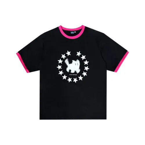 Black Cat Pixel T-Shirt Men's Black & Multicolor